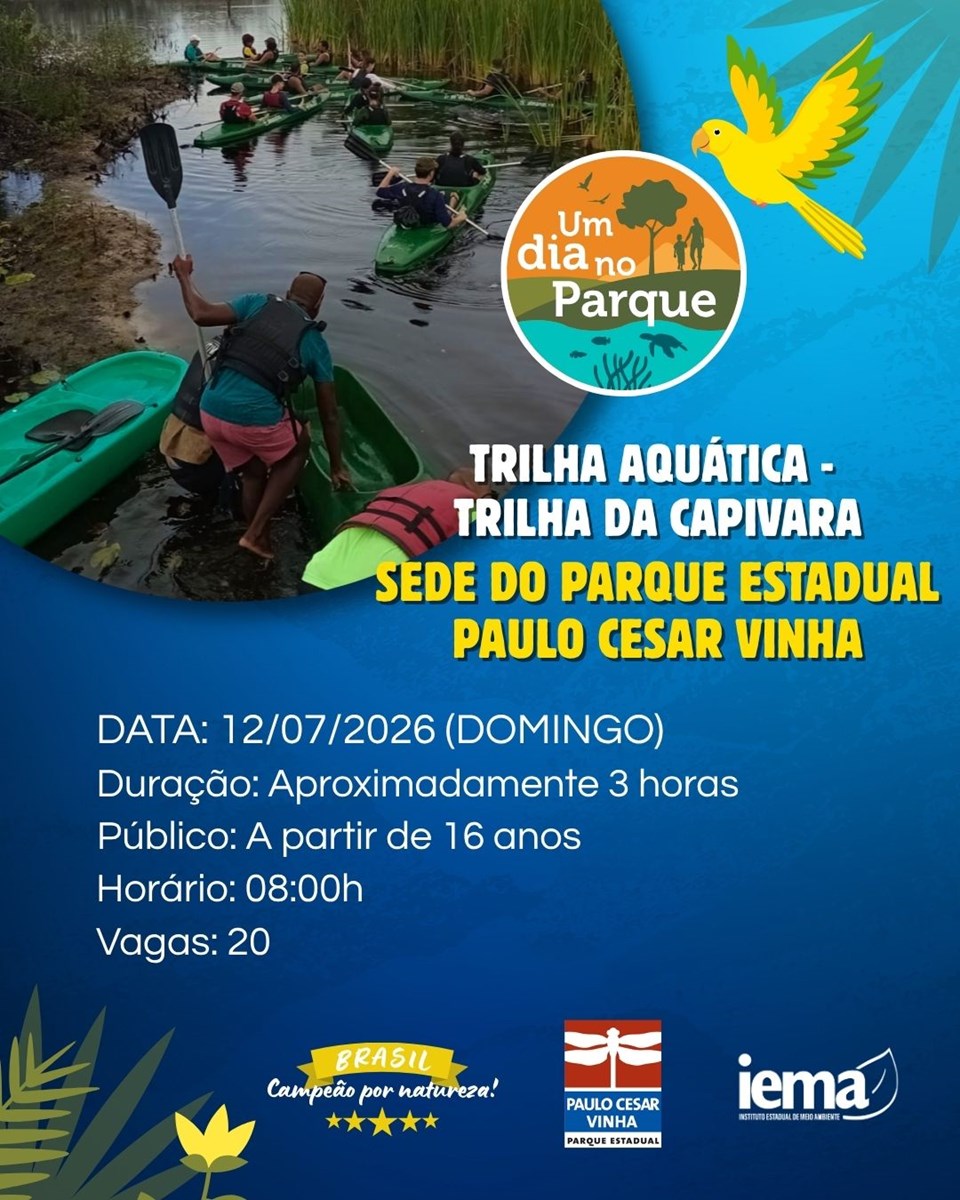 Parque Estadual Paulo Cesar Vinha promove Trilha Aquática como programação da atividade "Um Dia no Parque"